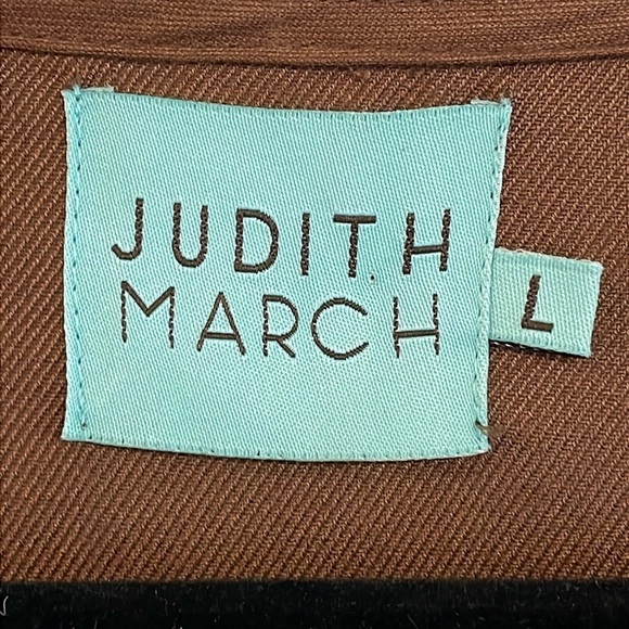 Judith March Anthropologie Women Tunic Large Brown Embroidered Lagenlook - Picture 9 of 16